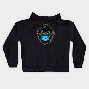 Crazy Gorilla Cyberpunk Style Kids Hoodie